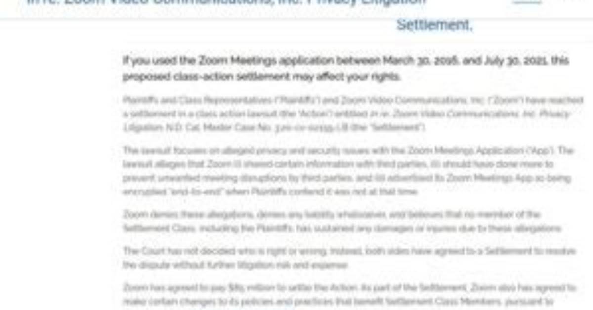 Epiqpay Zoom Settlement Insider Revelations