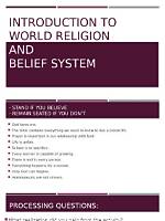 Exploring Religion and Personal Beliefs