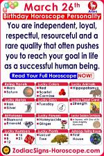 March 26 Zodiac Horoscope Birthday Personality
